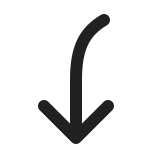 ic_fluent_arrow_curve_down_left_filled